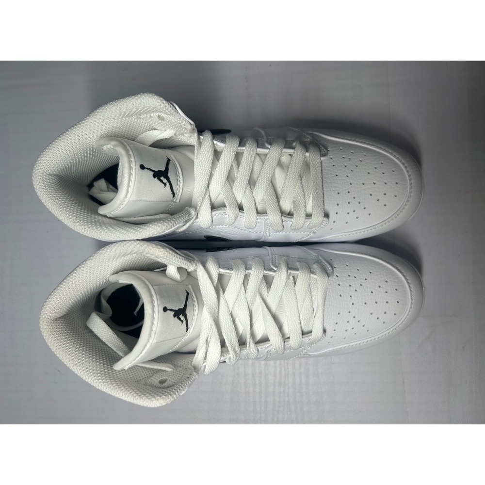 Nike Air Jordan 1 Mid Youth Cleat White Black Size 5Y HF6883100 New/No Lid - Picture 3 of 5